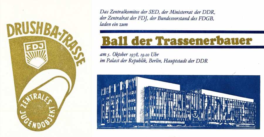 Einladungskarte »Ball der Trassenbauer«