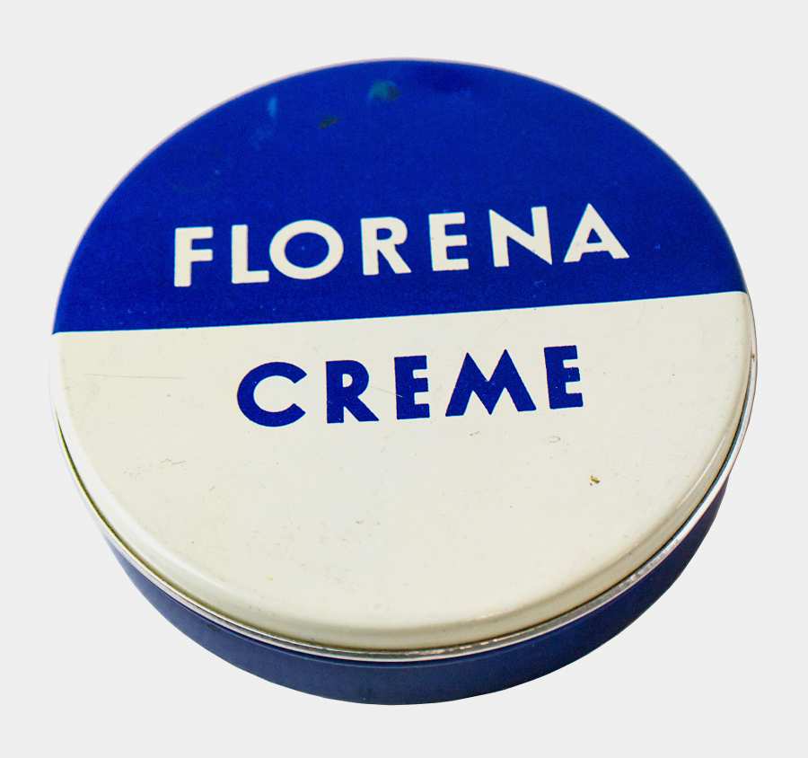 Florena Creme – blau-weiße Dose aus Metall