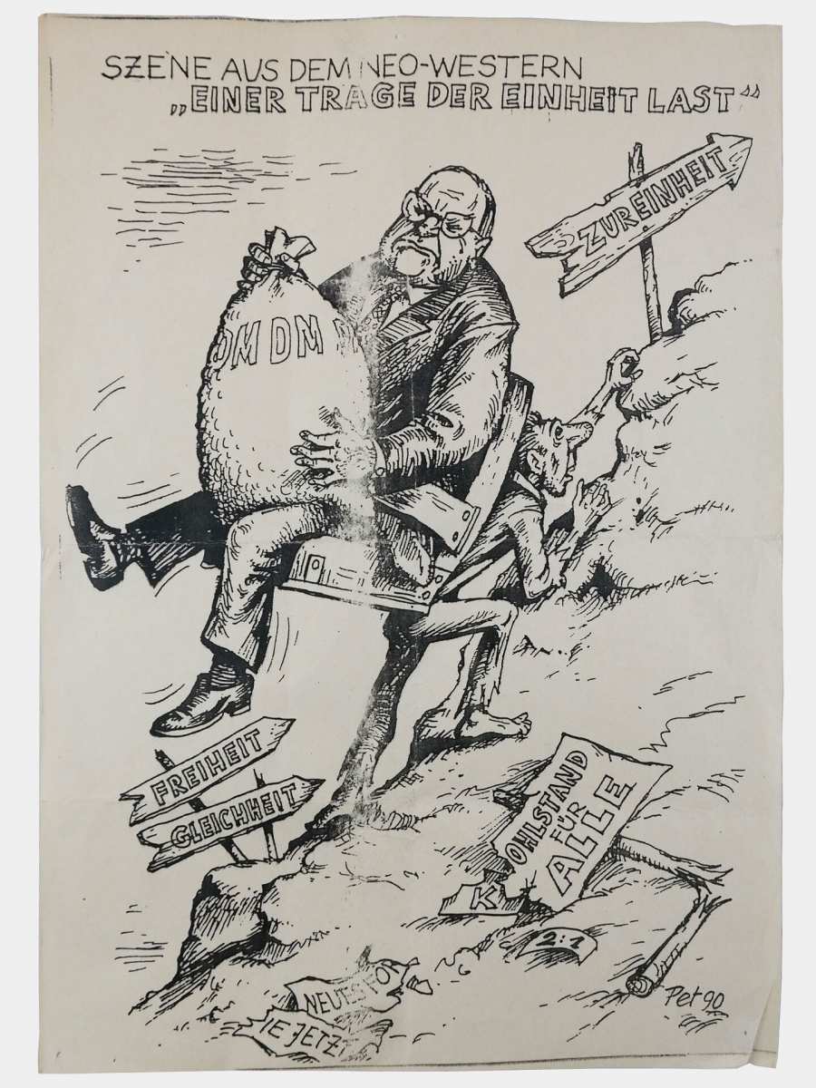 Karikatur Helmut Kohl mit dem Titel »Szene aus dem Neo-Westen«