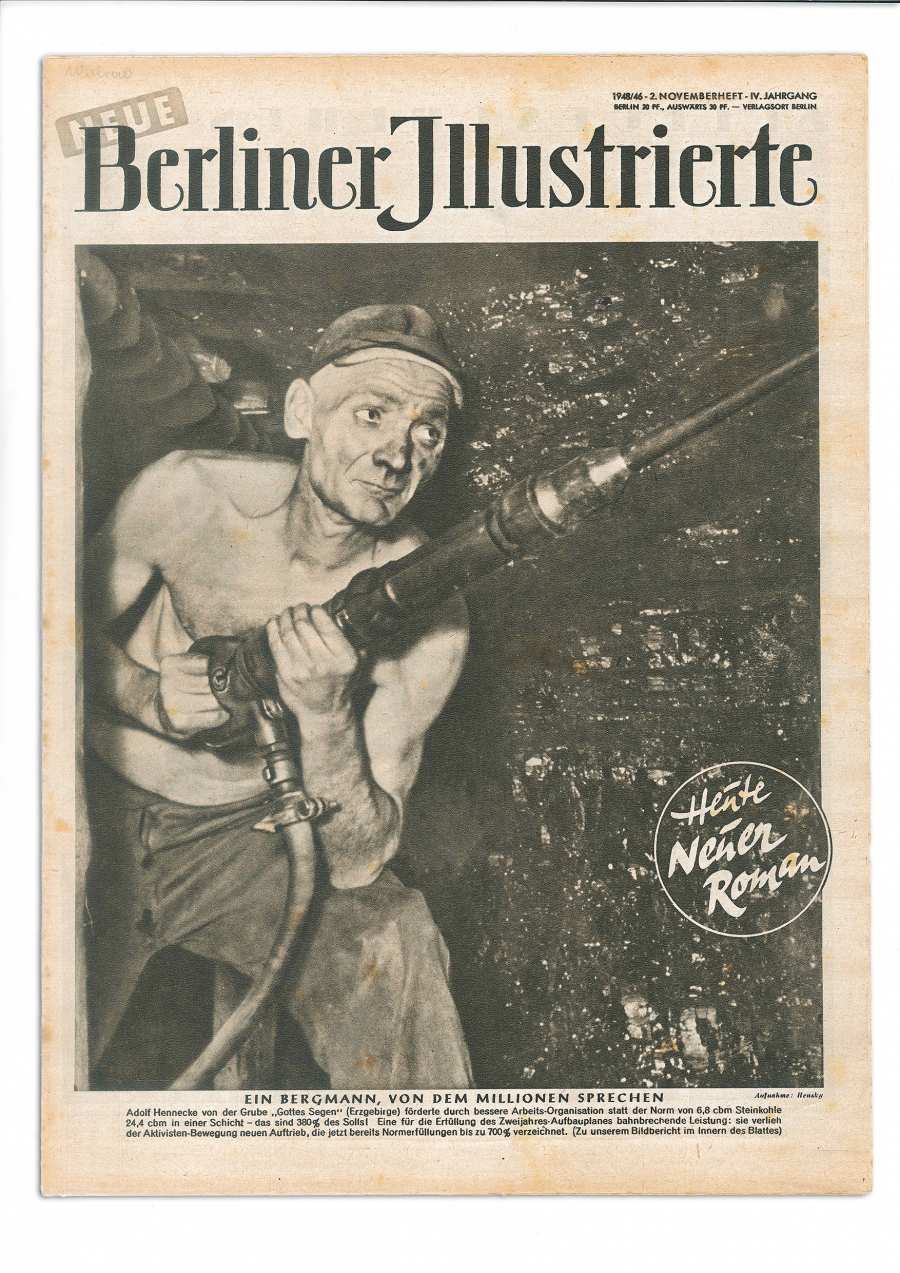 NBI issue 1948/46 with Adolf Hennecke ©DDR Museum
