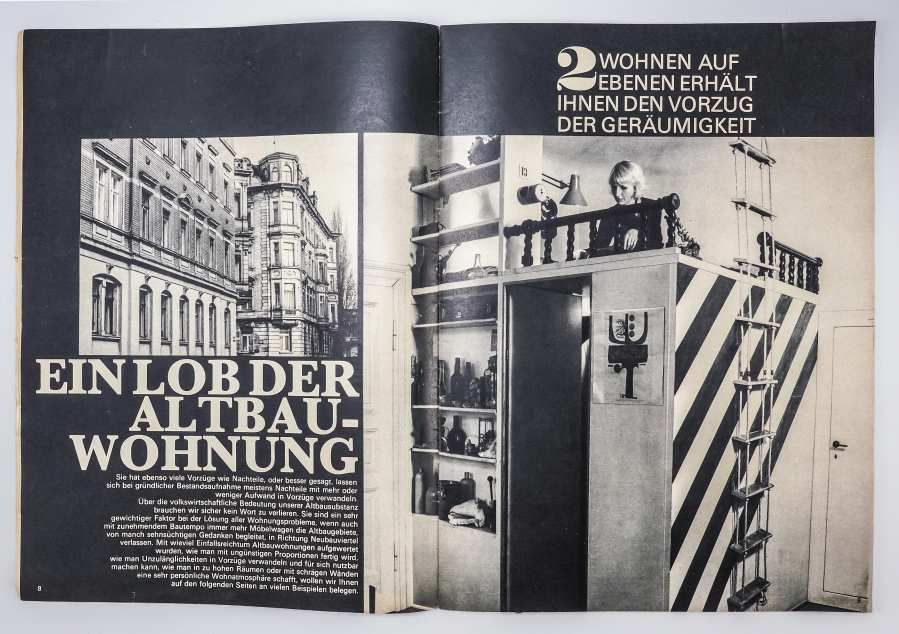  Magazine »Wohnen im Altbau«, 1975, p. 8/9, Verlag für die Frau Leipzig Berlin 