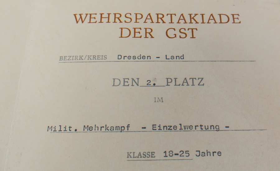 Certificate Wehrspartakiade of the Society for Sport and Technology