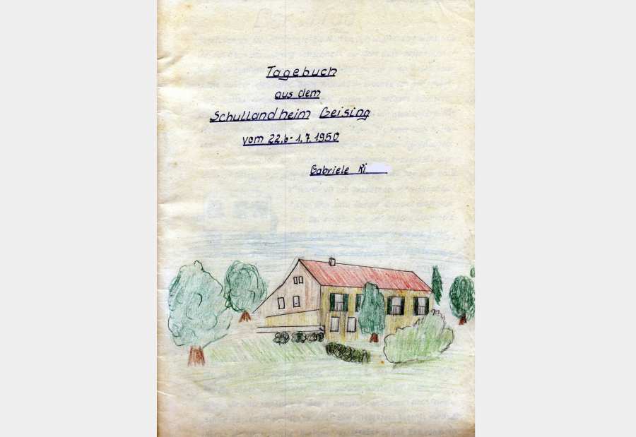Tagebuch mit selbstgemalten Bild auf dem Cover