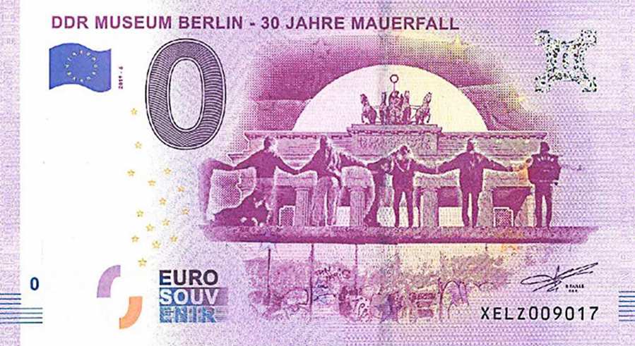 0-Euro-Souvenirschein »30 Jahre Mauerfall«