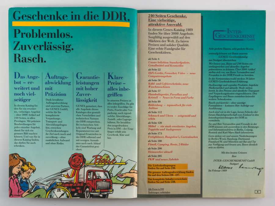 Genex-Katalog Ausgabe 1989 Seite 2-3