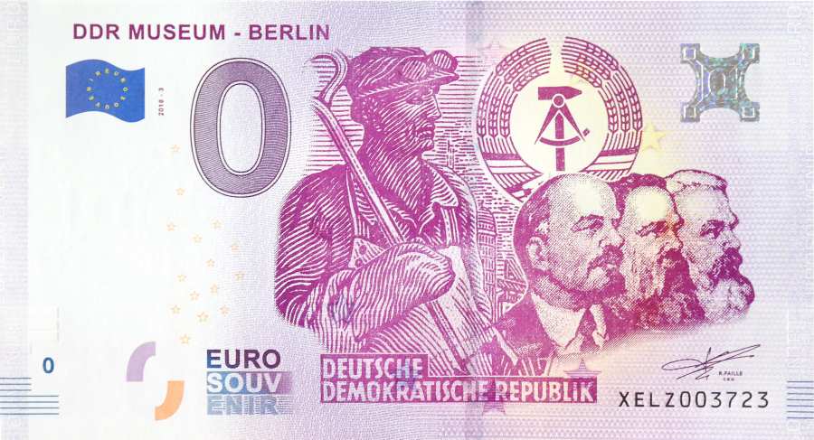 Vorderseite 0-Euro-Souvenirschein
