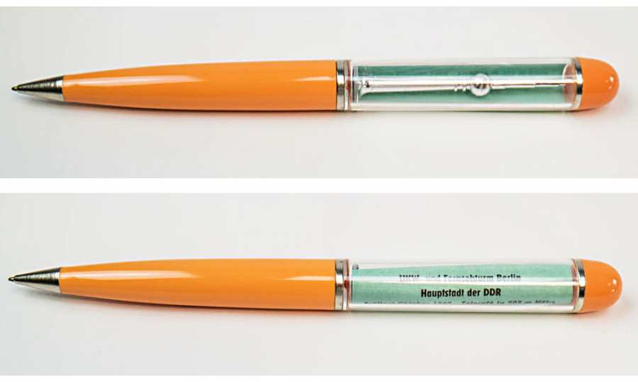 orange pen with Berlin TV tower (souvenir)