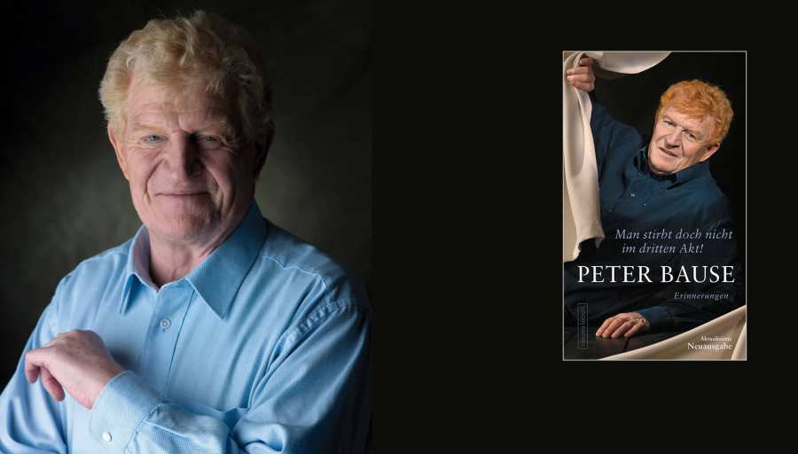 Der Schauspieler Peter Bause mit seiner Autobiografie