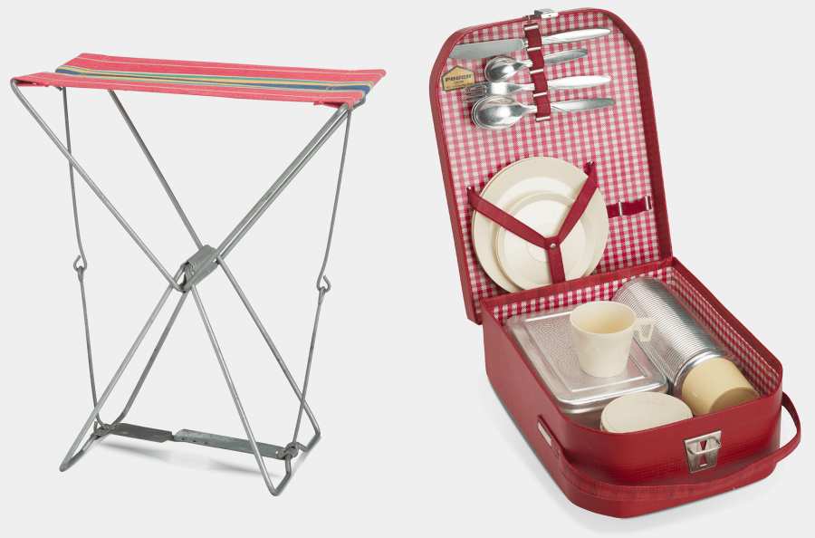 Camping stool and “Pouch” picnic basket