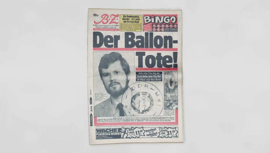 BZ-Titelblatt mit der Überschrift »Der Ballon-Tote«