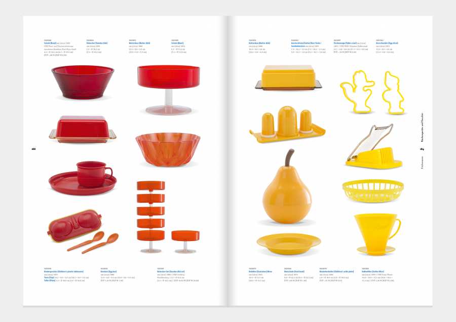 verschiedene rote DDR-Objekte aus Haushalt und Küche