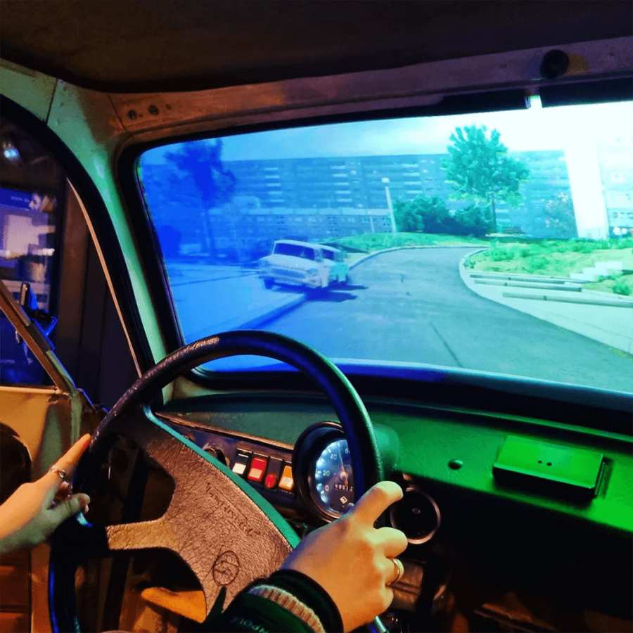 Trabant driving simulation in the DDR Museum