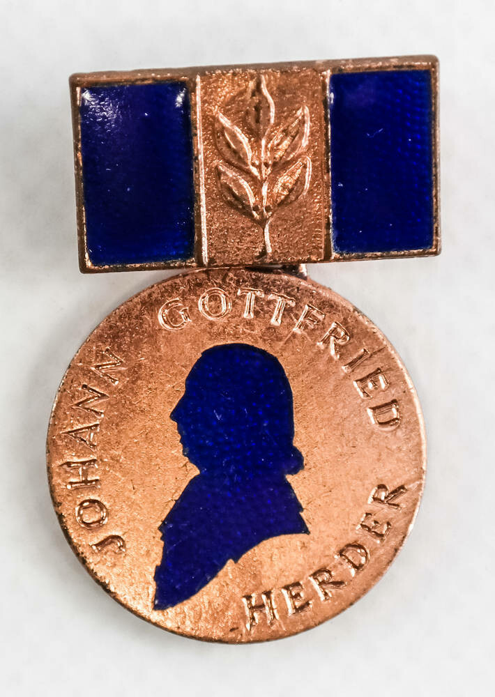 blau DDR B.2908 Herder Medaille Gold
