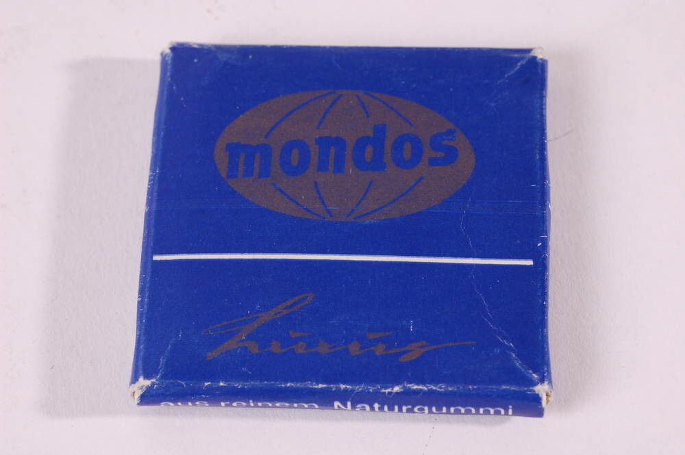 Mondos Luxus 3 Stück in OVP Blau unbenutzt VEB Plastina Erfurt DDR Kondome 