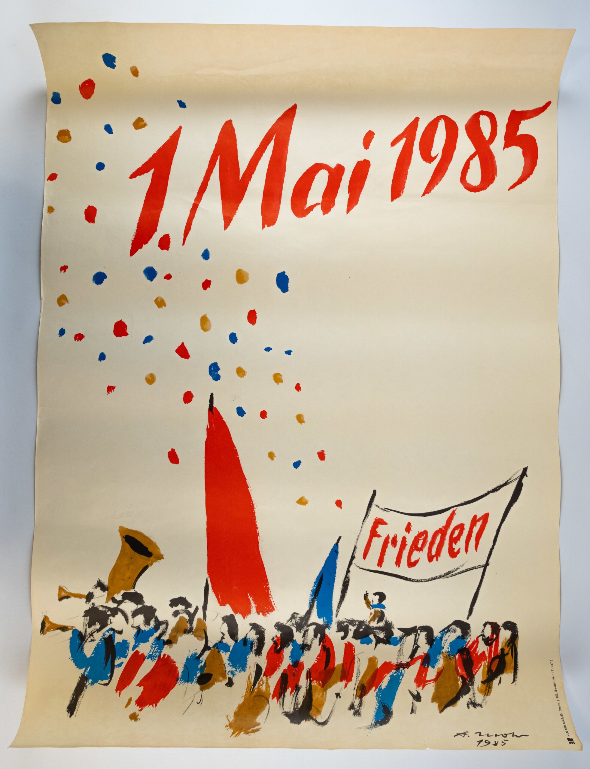 Plakat 1  Mai  1985 DDR  Museum Berlin